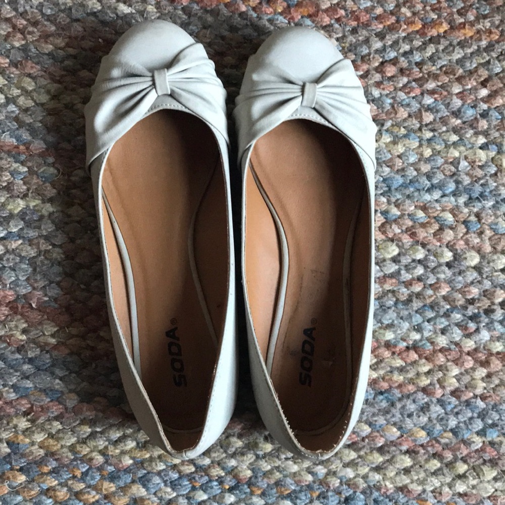 Off white flats